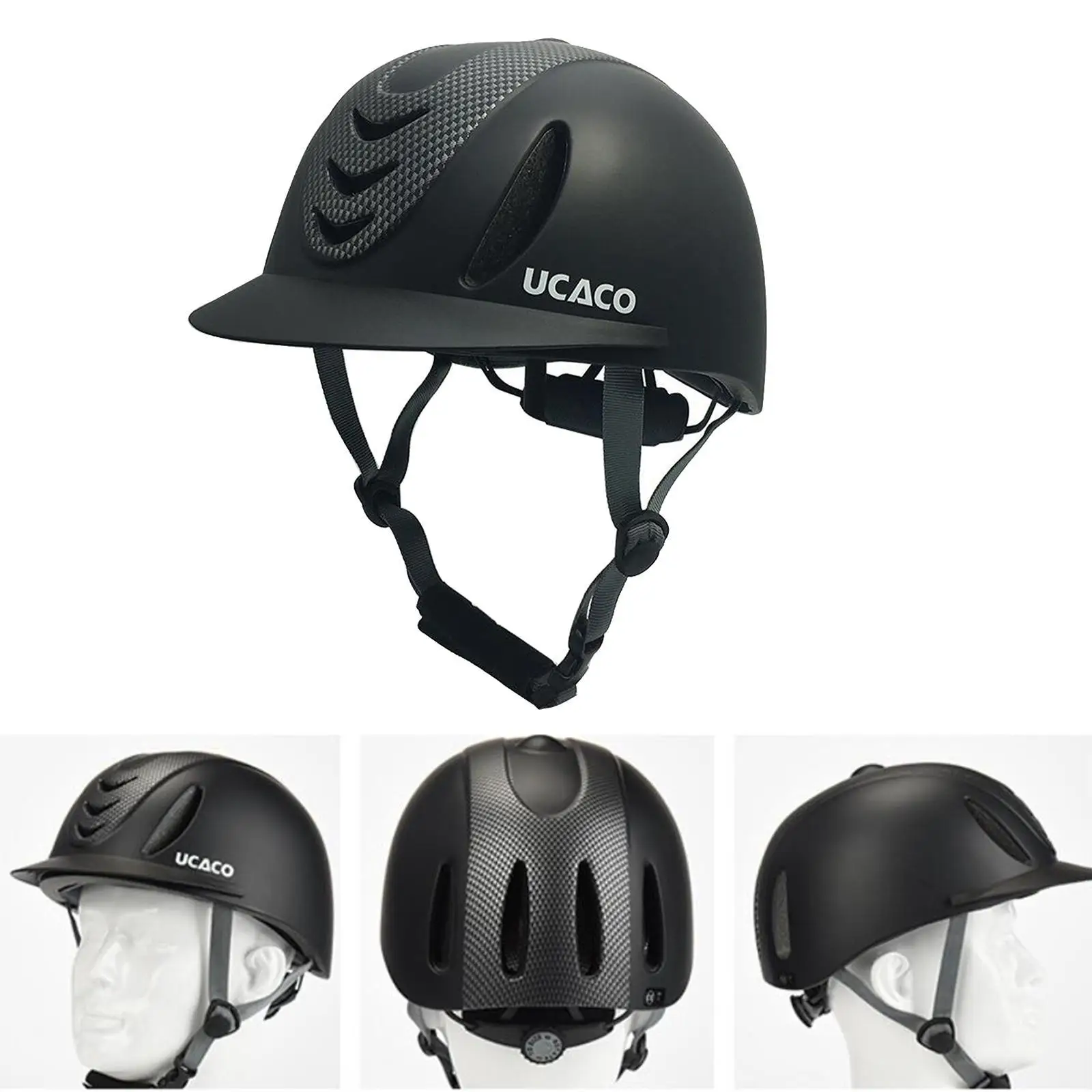 Bombe équitation - casque équestre noir